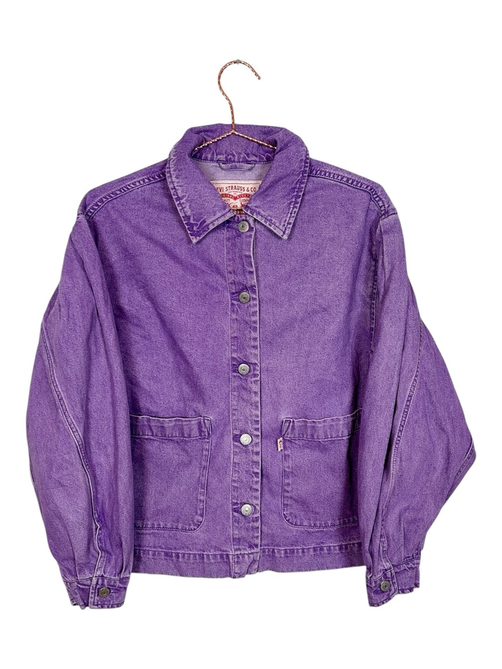 Levi's Purple Denim Trucker Jacket Oversized Workwear